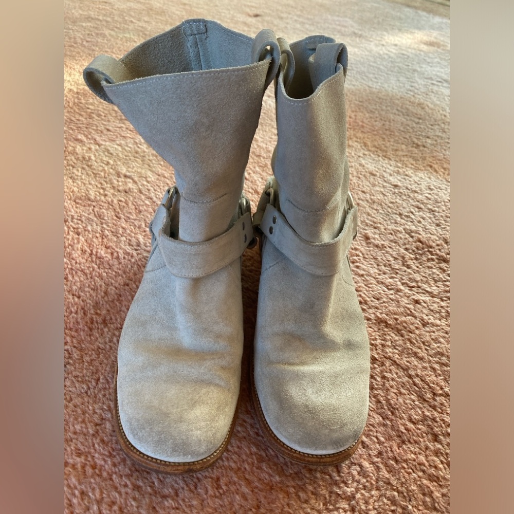 Maison Martin Margiela short Taupe suede boots